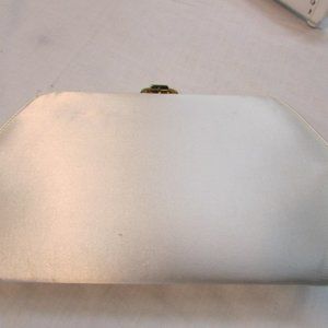 Silk Light Gold Evening Clutch/Shoulder Bag